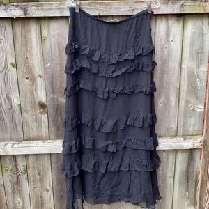 Black silk skirt sz. 10